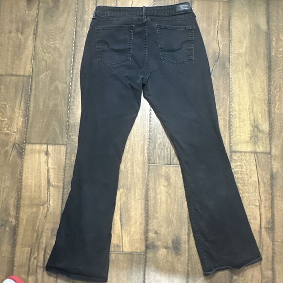 Signature Levi's Modern Boot Cut Jeans Women's Size 34X30 Black Denim Mid Rise - Picture 2 of 13